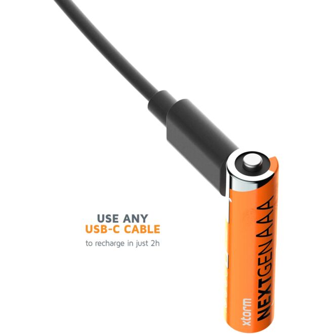 Xtorm Rechargeable AAA Batteries USB-C pilas recargables paquete de 4