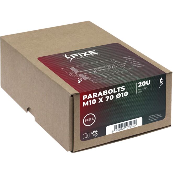 Fixe Box of M10 × 70 mm bolts anclaje expansión 20-pack