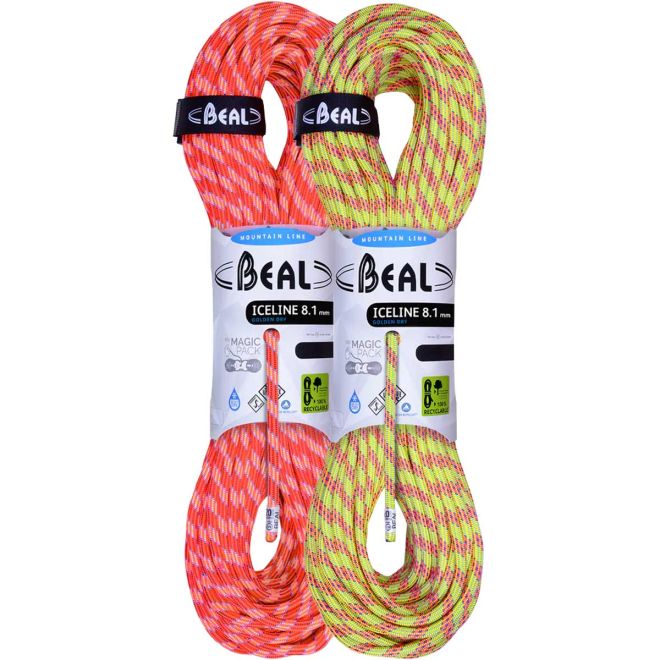 Beal Ice Line 8.1mm Unicore Golden Dry Pack media cuerda escalada
