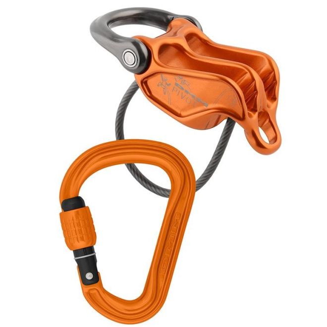 DMM Pivot/Phantom HMS belayer with bucket and climbing carabiner