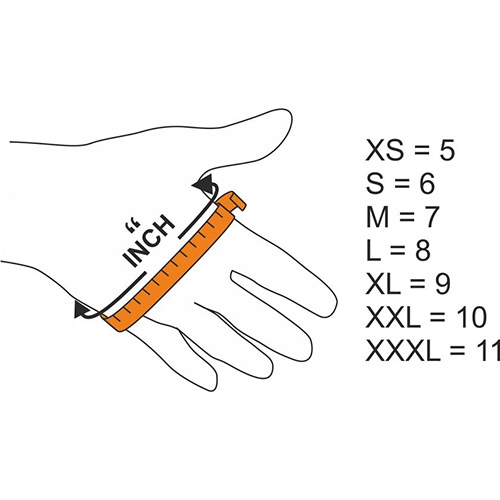 CAMP Start Fingerless tamaños